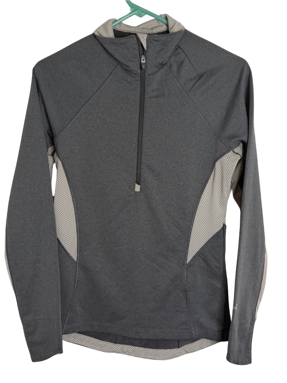 Under Armour Heatgear Gray Fitted 1/2 Zip Performance Pullover Size Small